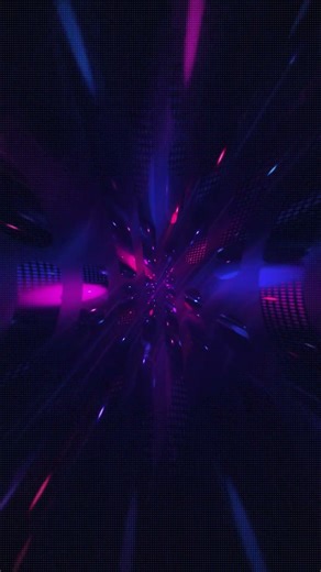 Futuristic Neon Light Beams Zoom Motion Background