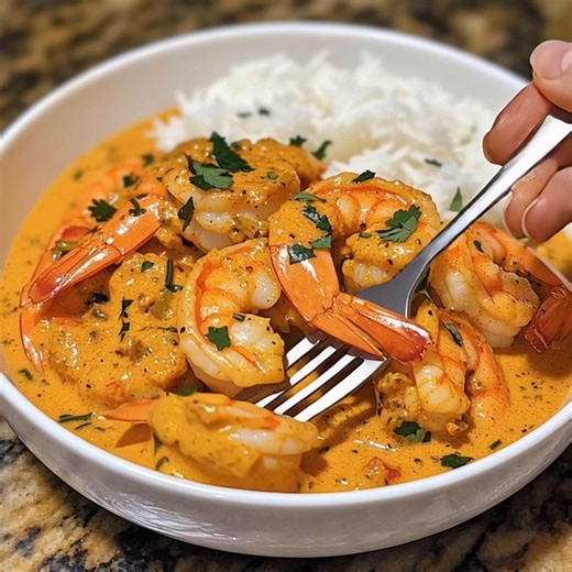 🦐🍛 Creamy Garlic Butter Shrimp Curry Bold, flavorful, and irresistibly creamy seafood comfort food! 📝 Ingredients: 1 lb large shrimp, peeled and deveined 2 tbsp butter 1 tbsp olive oil 1 small onion, finely chopped 3 garlic cloves, minced 1 tbsp ginger paste 2 tsp curry powder 1 tsp paprika 1/2 tsp chili flakes (optional) 1 cup coconut milk 1/2 cup heavy cream 1 tbsp tomato paste Salt and pepper to taste Fresh cilantro or parsley, chopped (for garnish) Cooked basmati rice, for serving 🍴 How 