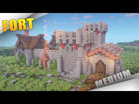 How To Build a Medieval Stone FORT / CASTLE / KEEP Minecraft TUTORIAL