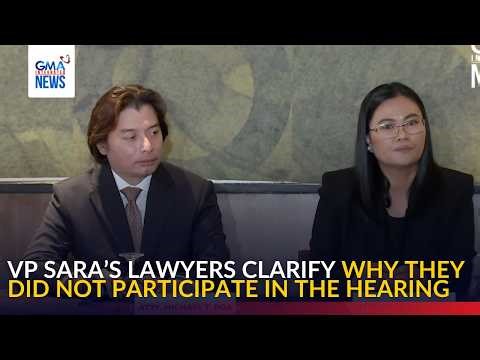 ICYMI - Lawyers explained why VP Sara Duterte skipped the impeachment hearing | GMA Integrated News
