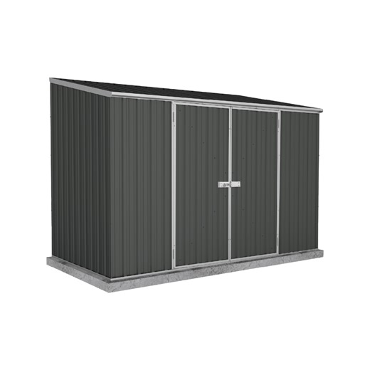 Absco Sheds 3.0 x 1.52 x 2.08m Monument Space Saver Double Door Garden Shed