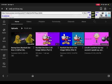 I found Barney Error (Numbuh One Error 2.5) [part 54] thumbnail on way back machine!