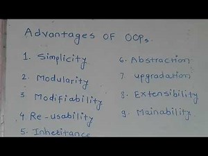 Advantages of Object Oriented Programming