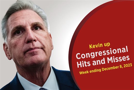 Kevin Up — Congressional Hits and Misses