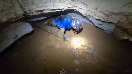 They slept underground overnight - cold air poured through the cave
