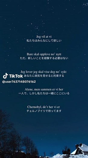 曲名 chernobly2017 原曲はノルウェー語 #やりらふぃー #和訳 #バズった曲