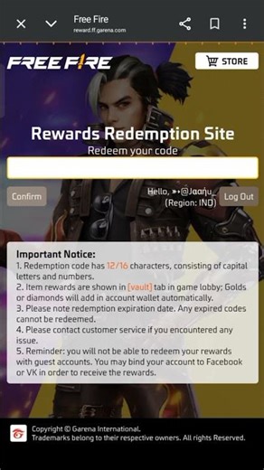 🔥 FF Redeem Code Today | Free Fire Redeem Code 2026 🔥