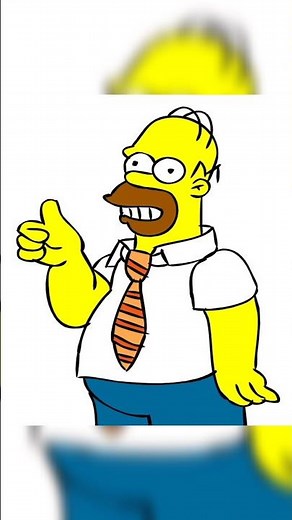 🎨 Homer Simpson Drawing Art | The Simpsons | Satisfying & Easy #Shorts