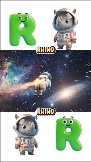Q R S T Queen Snapper Rhino Shark Tortoise | Astronaut Animals ABC Song for Kids