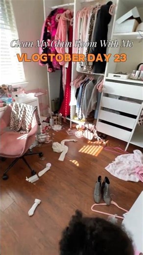 Clean My Glam Room with Me #vlogtober Day 23 🎀 #sahmvlog #momvlog #cleanwithme