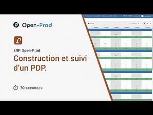 Production - Construisez et suivez votre plan directeur de production PDP