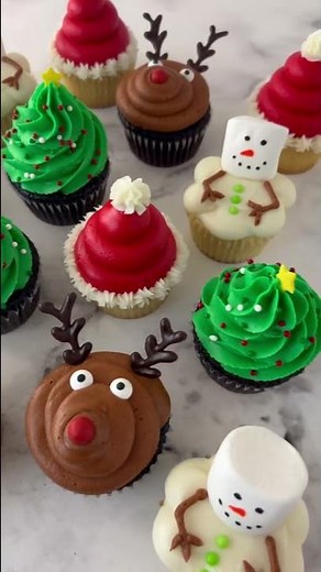 Easy Christmas Cupcakes #christmascupcakes #cupcakes #christmas