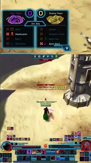 SWTOR PvP Carnage Marauder 1V2 in an Arena #starwars #pvp