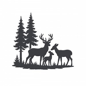 Deers Embroidery Design, Deer Family, Forest Animals Machine Embroidery File, Instant Download - Etsy