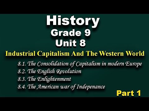 History Grade 9 unit 8 part 1 | Industrial Capitalism and the Western World