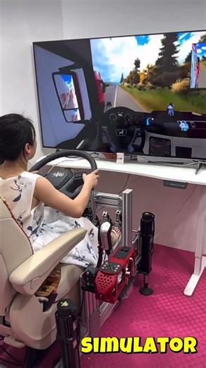 Driving at home using television and simulator #car #automobile #drivinglessons #simulator lator