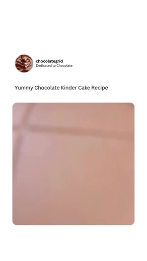 ChocolateGrid on Instagram: "Yummy Kinder chocolate cake 🍫✨ Soft, creamy, and packed with that iconic Kinder flavour — every bite melts perfectly and hits the sweet spot. Follow for more delicious treats 😍🔥"