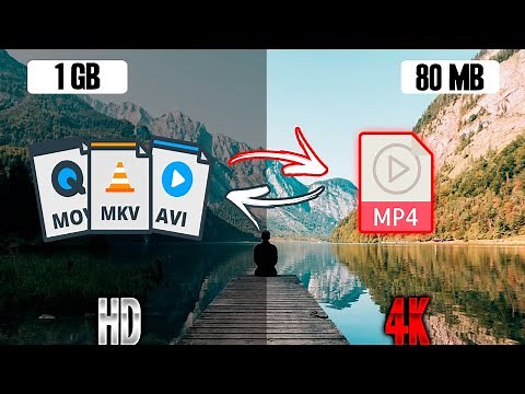 Como CONVERTIR/ COMPRIMIR cualquier VIDEO SIN PERDER CALIDAD🎞️ RÁPIDO y FÁCIL [4K, HD,MP4]