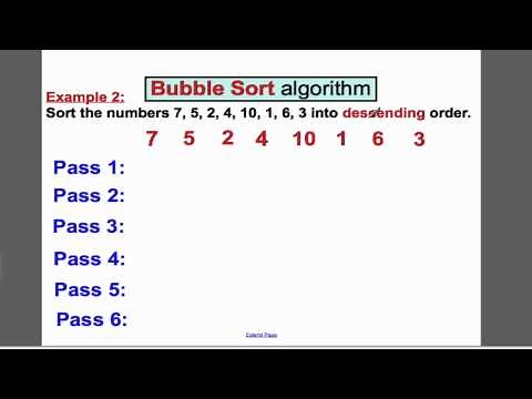 Bubble Sort Algorithm (Tutorial 2) D1 EDEXCEL A-Level
