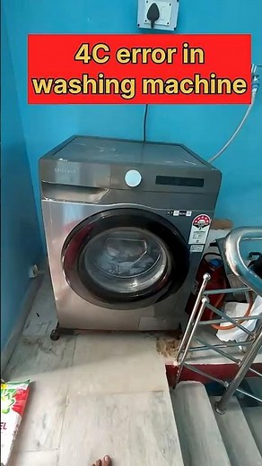 4C error in samsung washing machine🤔🤔 #samsung #viralvideoshort #youtubeshorts