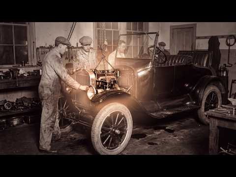How Model T Engines Were Built in 1913 - Retro Ford Factory Tour (Manufacturing process)