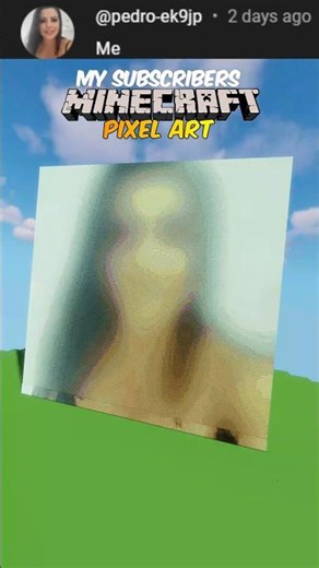 ‪@pedro-ek9jp‬ My Subscribers Pixel Art #shorts #minecraft