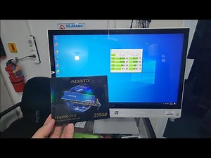 How to install an Adata Legend 710 256GB SSD into an HP24-R176D AIO & test speed #hoctutorial