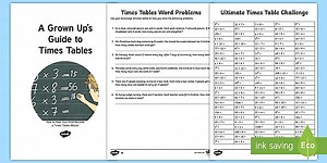 Times Tables Activity Pack