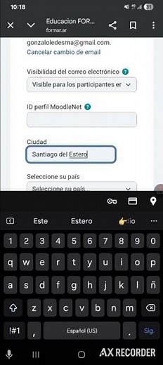 Edita tu perfil en el Aula virtual en pocos minutos