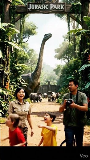🦖 Jurassic Park Adventure: Tourists Explore the Dinosaur World! 🌴