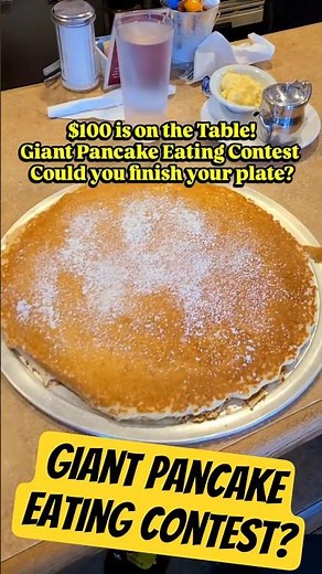 Giant Pancake Eating Contest #foodies