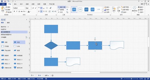Visio 2013 - 03. 流程图的快速绘制