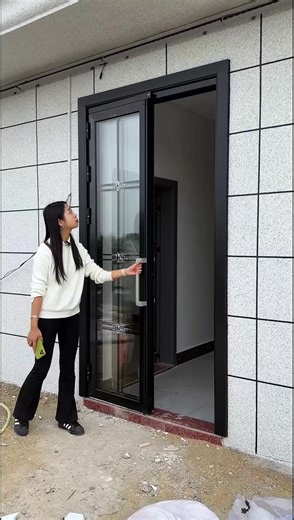 The PT door combines sliding and swing-opening functions,opening the entire doorway effectively.ideal for interior partitions and small spaces.#ptdoor #ptdoorfactory #door #moderndoorsandwindows #entrydoor