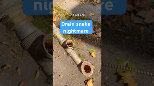 Drain snake stuck in my 100 year-old plumbing nightmare #plumbing #workshop #diy