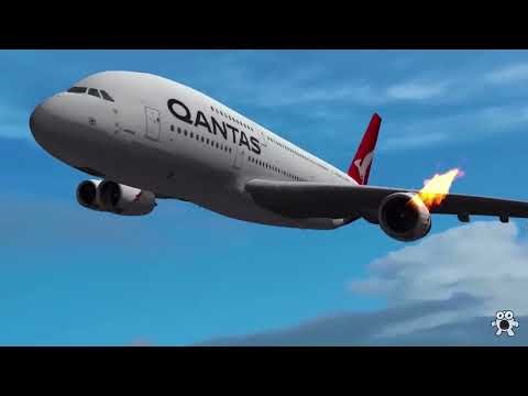 qantas flight 32 - landing animation