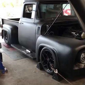 1956 Ford Truck with a 5.2L Shelby GT350 voodoo engine trans package from The Parts Farm