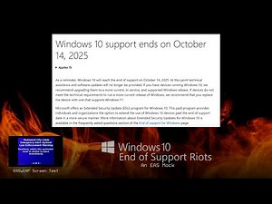 EAS Mock - Windows 10 End of Support Riots (Trilithic EASyCAP screen test)