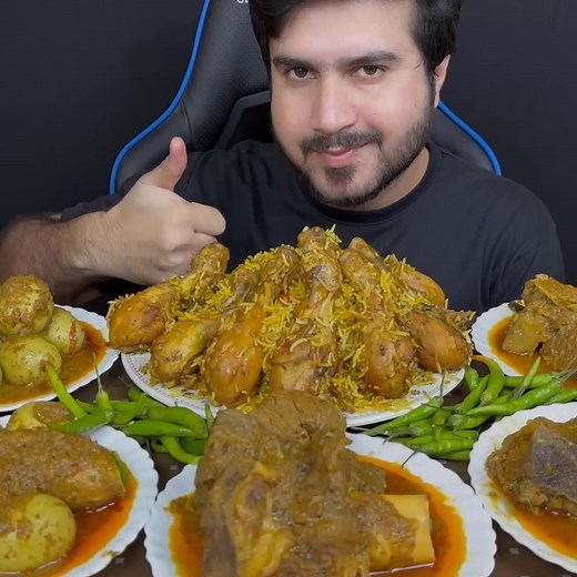 305K views · 7.1K reactions | ASMR; Eating Spicy Chicken Biryani Spicy Eggs Curry Spicy Beef Curry | Eating ASMR | Facebook