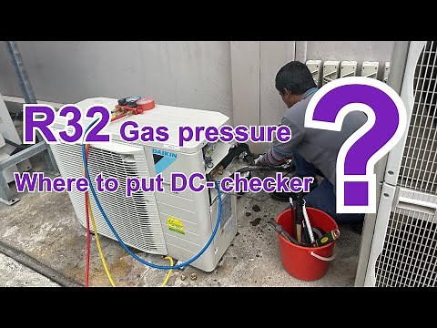 How to check R32 gas pressure and add DC checker | Daikin AC single split