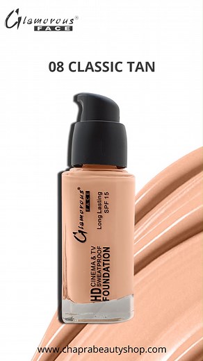10K views · 69 reactions | Flawless Finish Every Time! Our HD Liquid Foundation comes in 11 shades, offering full coverage for a natural look. Join the trend with our best-selling formula Shop Now: https://chaprabeautyshop.com/collections/glamorous-face-shop-face #FlawlessFinish #HDMakeup #LiquidFoundation #FullCoverage #NaturalLook #MakeupMustHave #BestSeller #glamorousface #glamorous #face #makeup #skincare | Glamorous Face Cosmetics | Facebook