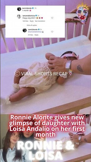 Ronnie Alonte gives new glimpse of daughter with Loisa Andalio on her first month