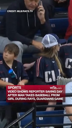 "I will be a Tampa fan" ⚾ A video from Rays TV shows the moment a reporter gave a baseball to a young fan after a man took a home run ball away from her. https://t.co/GTLT9aLIzu