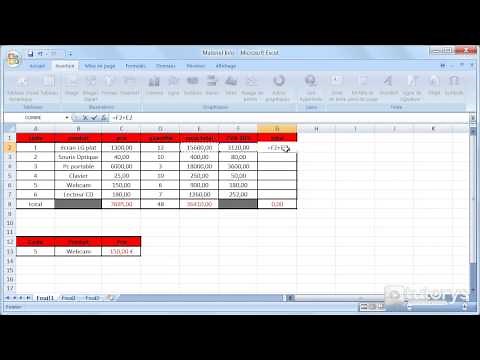 Comment appliquer une formule à plusieurs lignes et colonnes avec Excel 2007 ?