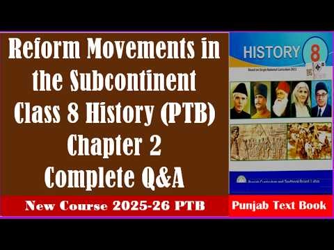 Class 8 History Chapter 2 | Reform Movements in the Subcontinent | PTB Questions & Answers