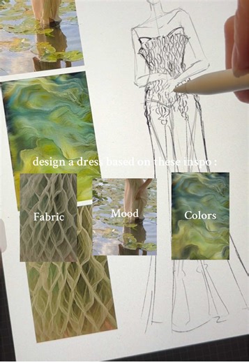 Designing a Dress from Visual Inspiration Techniques