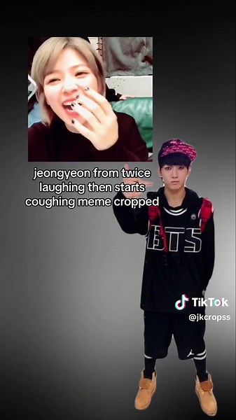 jeongyeon from twice laughing then starts coughing meme cropped #jkcropss #twice #jeongyeon #kpop #kpopfyp #kpopmemes #memes