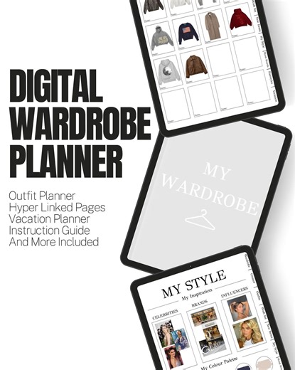 Digital Wardrobe Planner PDF | Outfit Planner for iPad & Goodnotes | Clothing Organizer | Capsule Wardrobe Planner | Instant Download - Etsy Canada