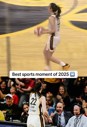 When #CaitlinClark and the #IndianaFever played at #Iowa and she hit her iconic logo three and finished it by pointing to Ryan Ruocco and Rebecca Lobo 👏 #wnba