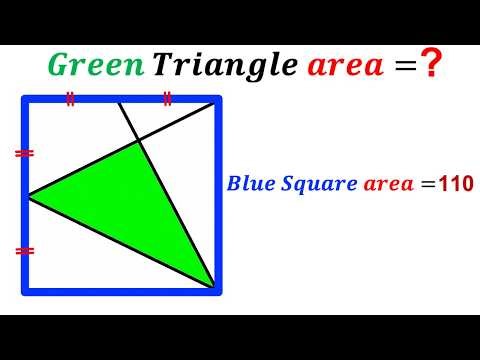 Can you find area of the Green shaded Triangle? | (Square) | #math #maths | #geometry