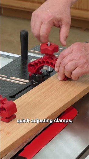 Woodpeckers Taper Sled delivers clean tapers and perfect straight-line rips.